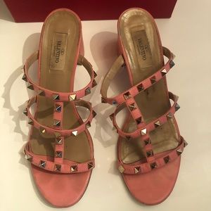 Valentino mules coral pink